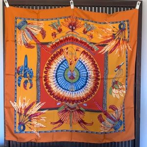 Authentic Hermes Brazil silk scarf